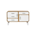Moderne Dressoir met Houten Afwerking en Witte Deuren
