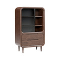 "Retro Houten Boekenkast met Lades en Open Planken"